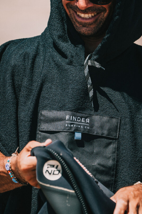 Poncho cambiador finder toalla de microfibra Negro - Imagen 5