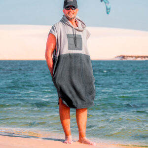 Poncho cambiador finder toalla de microfibra Combinado gris