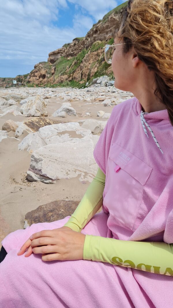 Poncho cambiador finder toalla de microfibra Rosa - Imagen 4