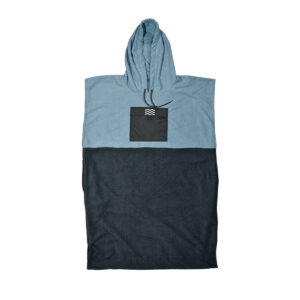 Poncho cambiador finder toalla de microfibra Celeste/gris